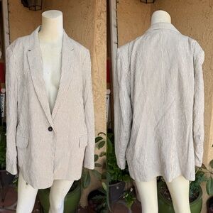 H&M Women’s Vertical Striped Blazer (Size 14)